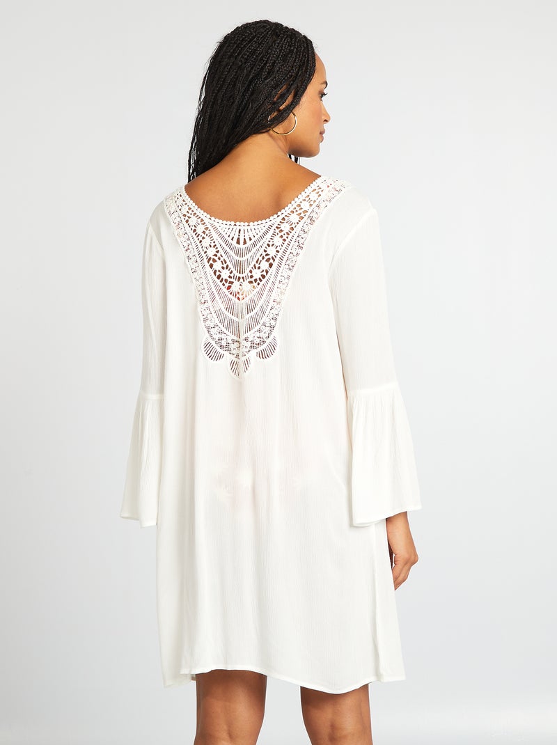 Vestido de praia Branco - Kiabi