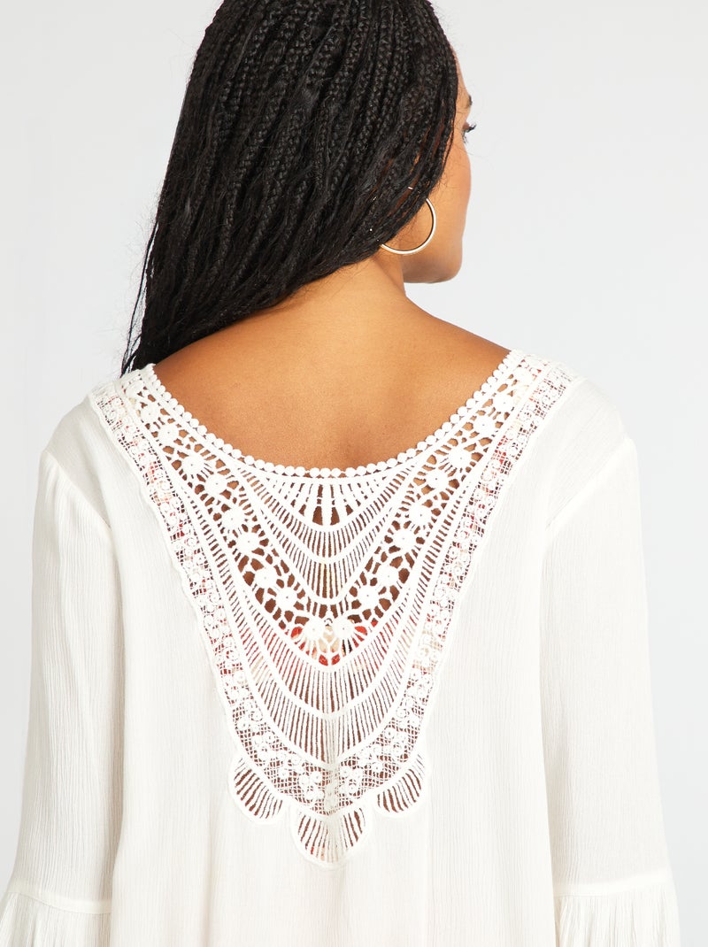 Vestido de praia Branco - Kiabi