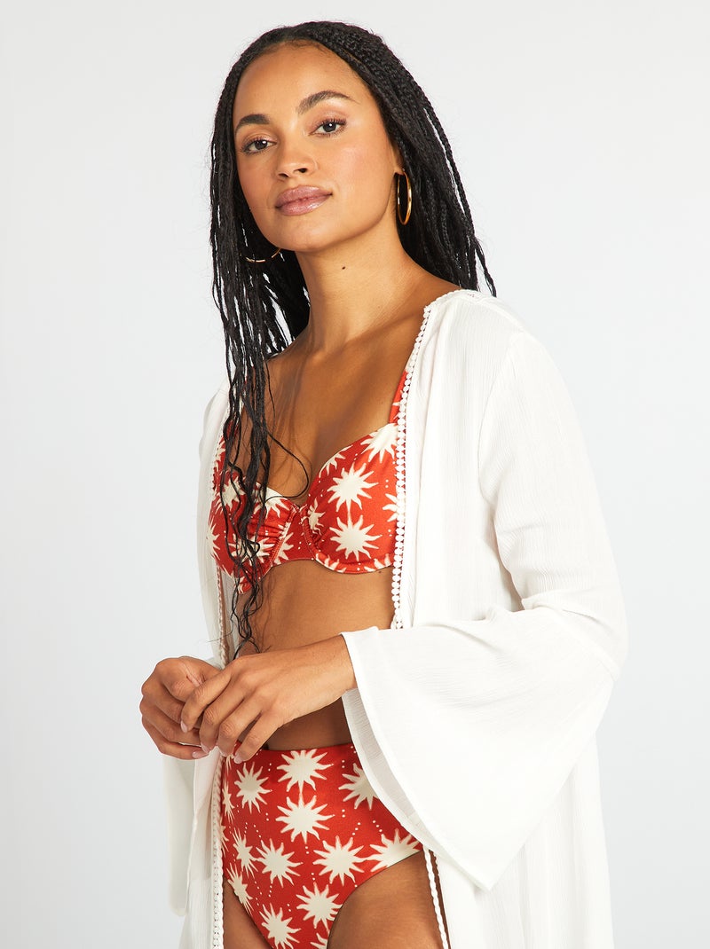 Vestido de praia Branco - Kiabi