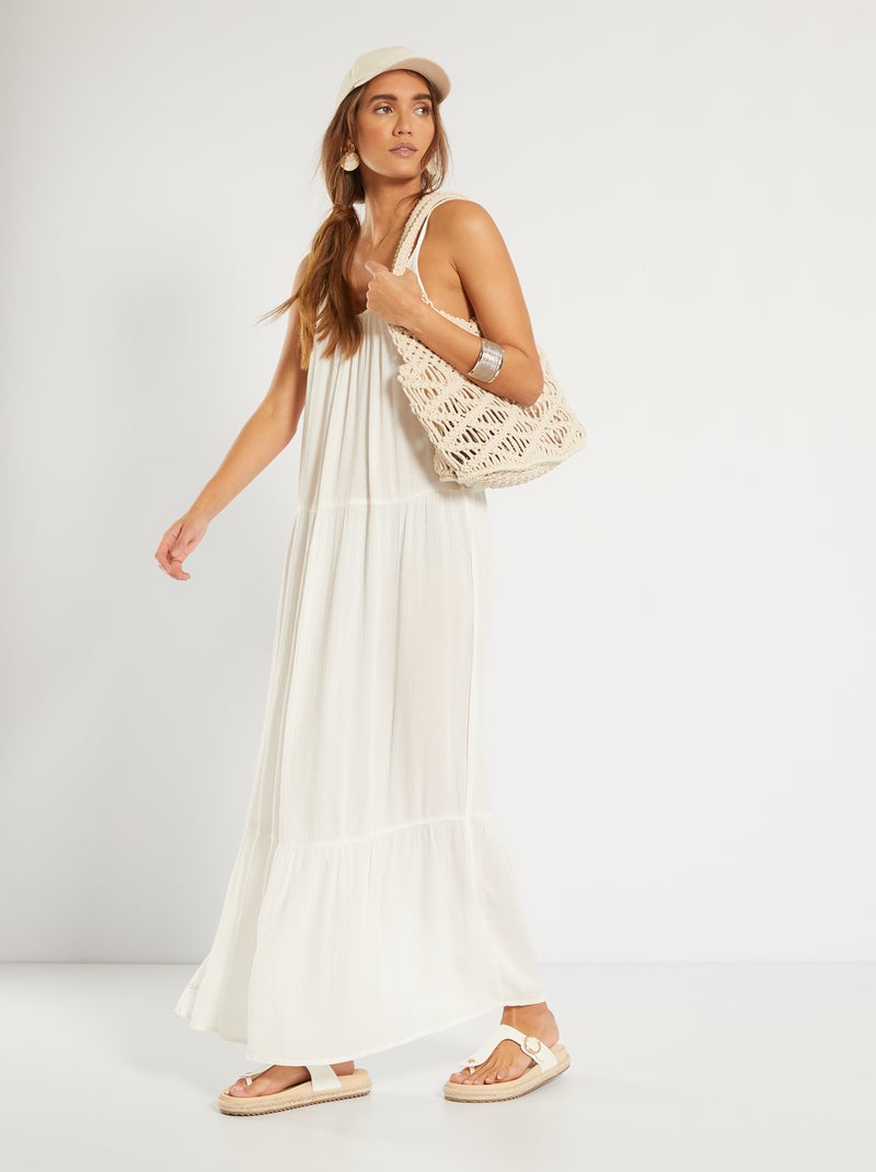 Vestido de praia Branco - Kiabi