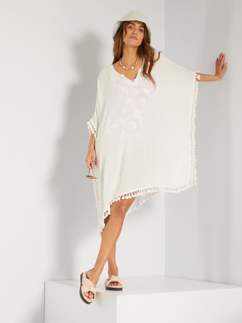 Vestido de praia Branco - Kiabi