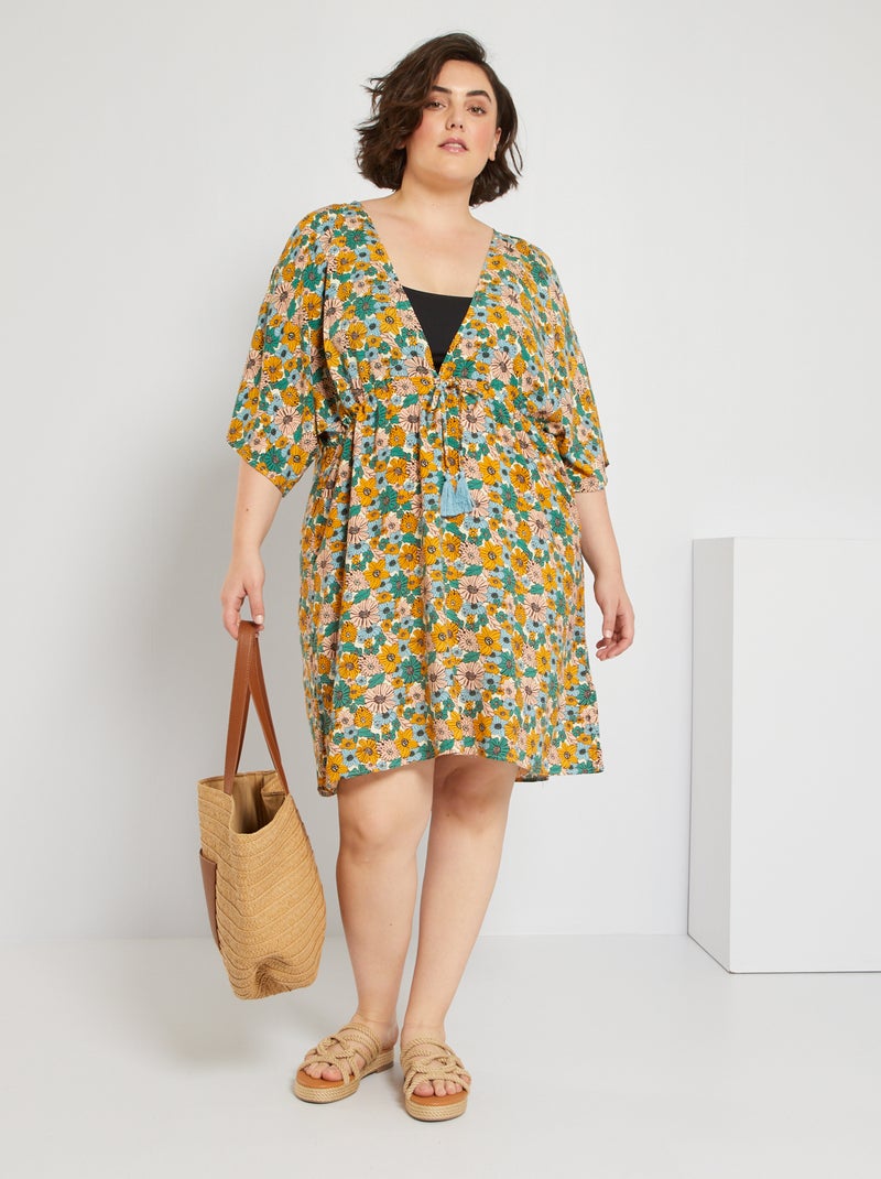 Vestido de praia curto AMARELO - Kiabi