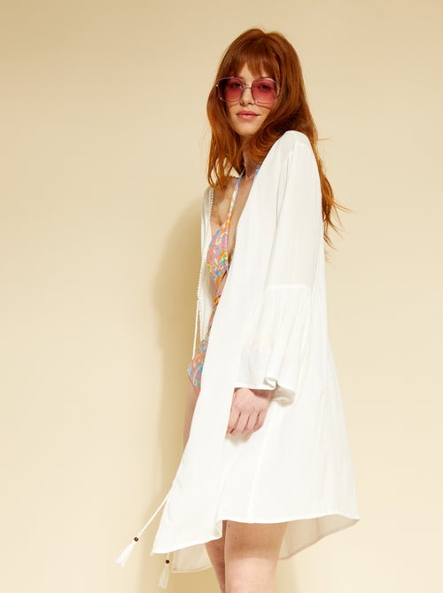 Vestido de praia em macramé - Kiabi