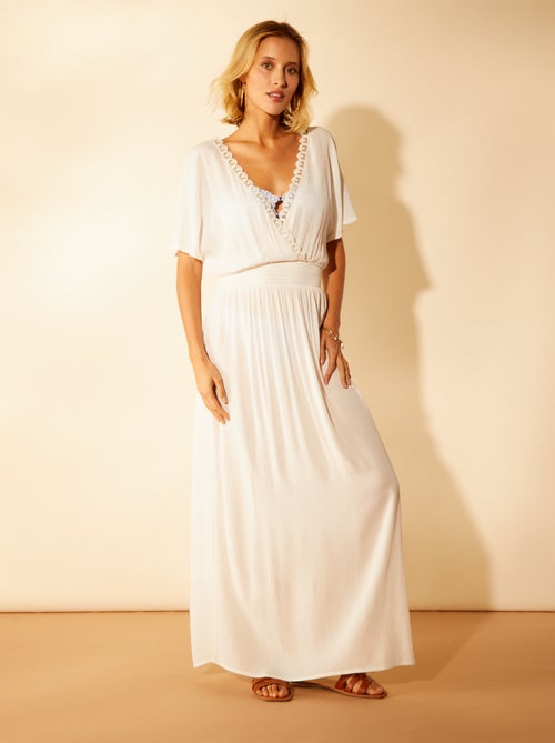 Vestido de praia em malha crepe - Kiabi