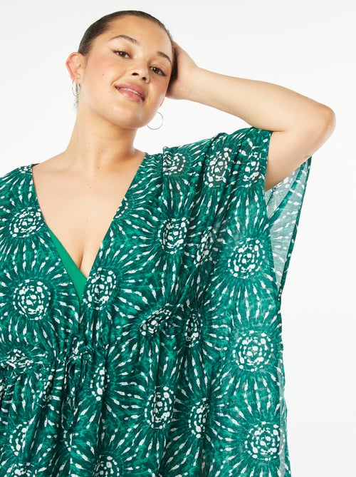 Vestido de praia estampado - Kiabi