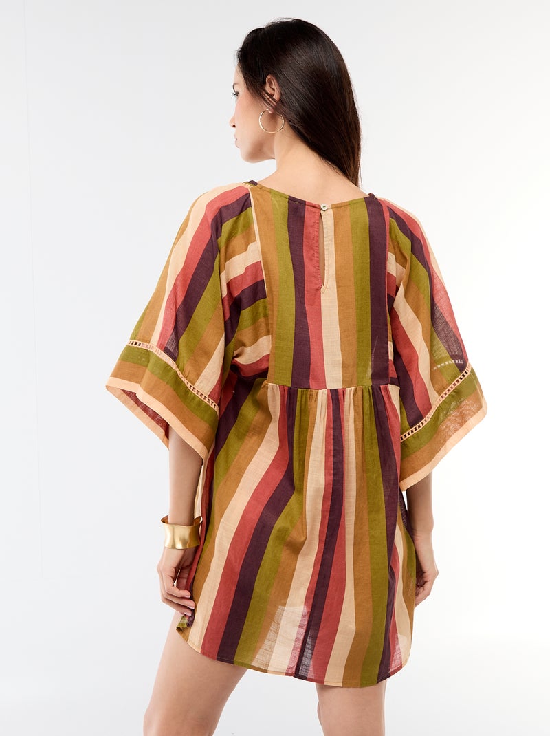 Vestido de Praia Midi Castanho - Kiabi