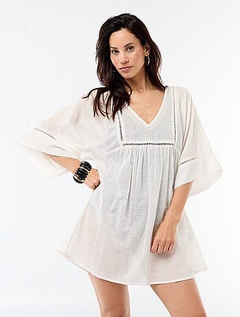 Vestido de praia midi liso