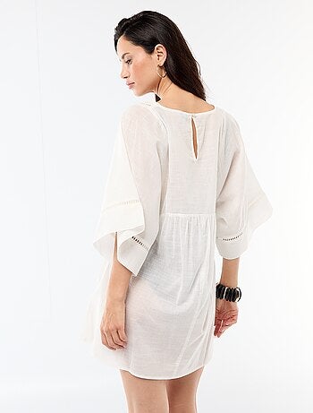 Vestido de praia midi liso