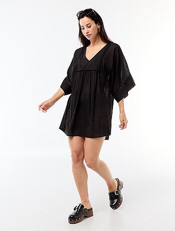 Vestido de praia midi liso