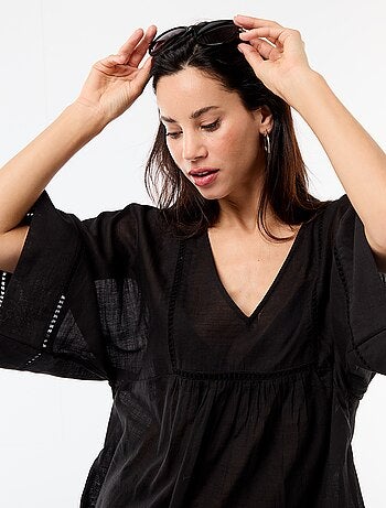 Vestido de praia midi liso