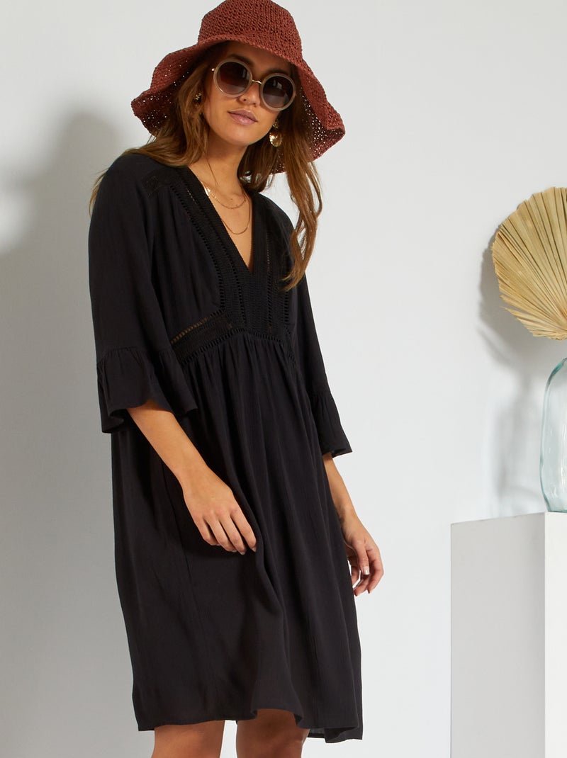 Vestido de praia Preto - Kiabi