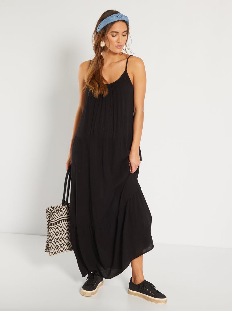 Vestido de praia Preto - Kiabi