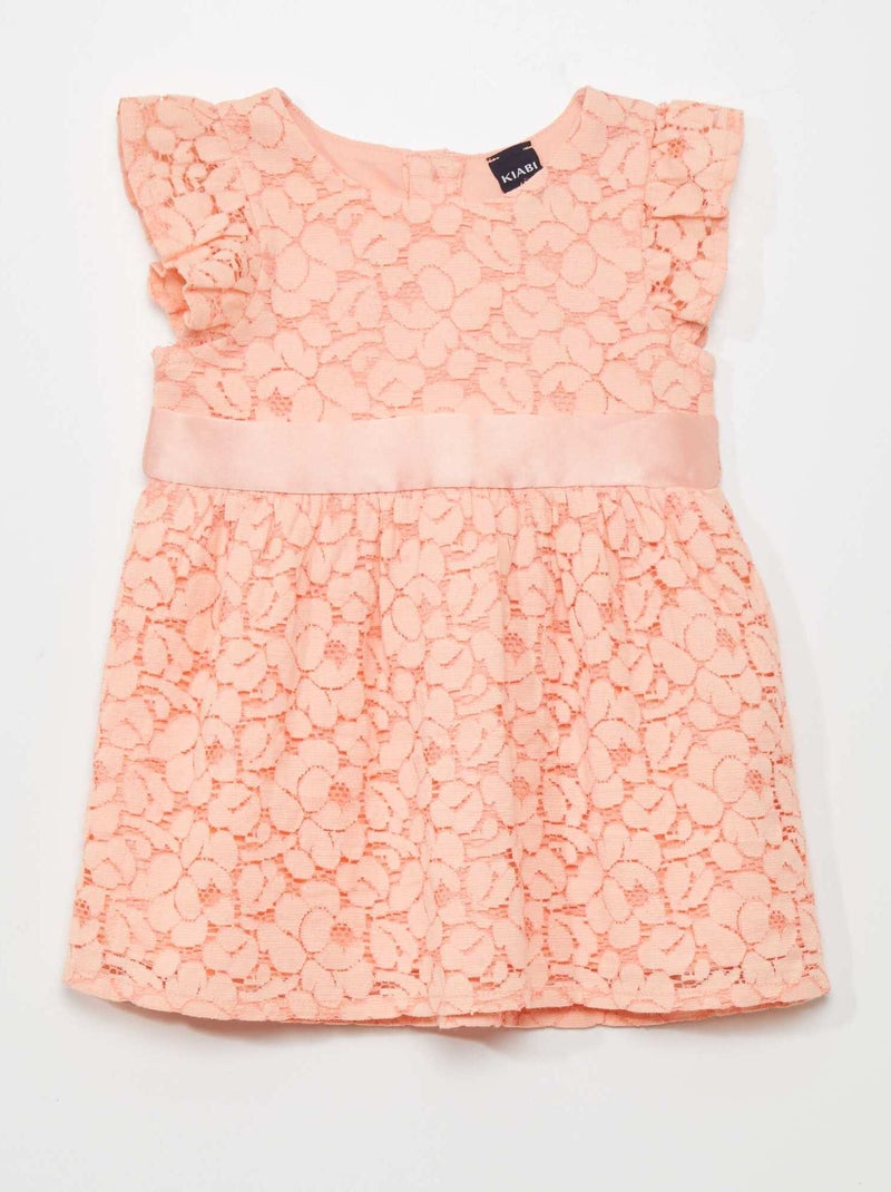 Vestido de renda com cinto ROSA - Kiabi