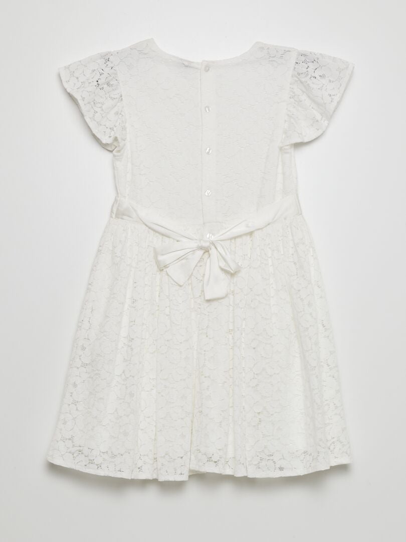 Vestido De Renda De Cerimónia - Branco - Kiabi - 10.00€