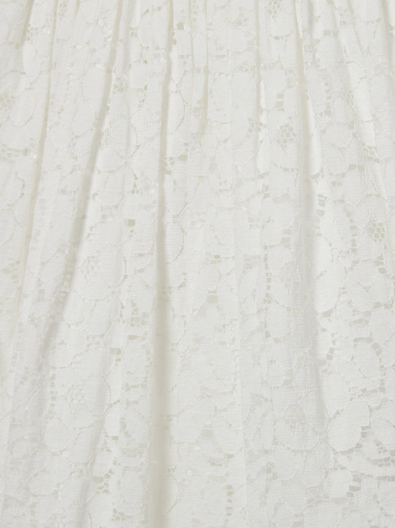 Vestido de renda de cerimónia Branco - Kiabi