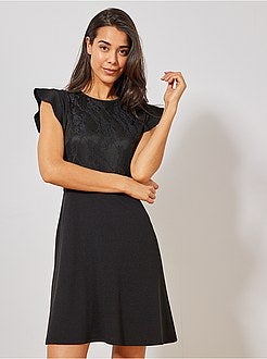 Vestido de renda largo - Kiabi