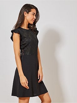 Vestido de renda largo - Kiabi