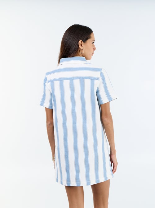 Vestido de sarja de corte curto - Kiabi