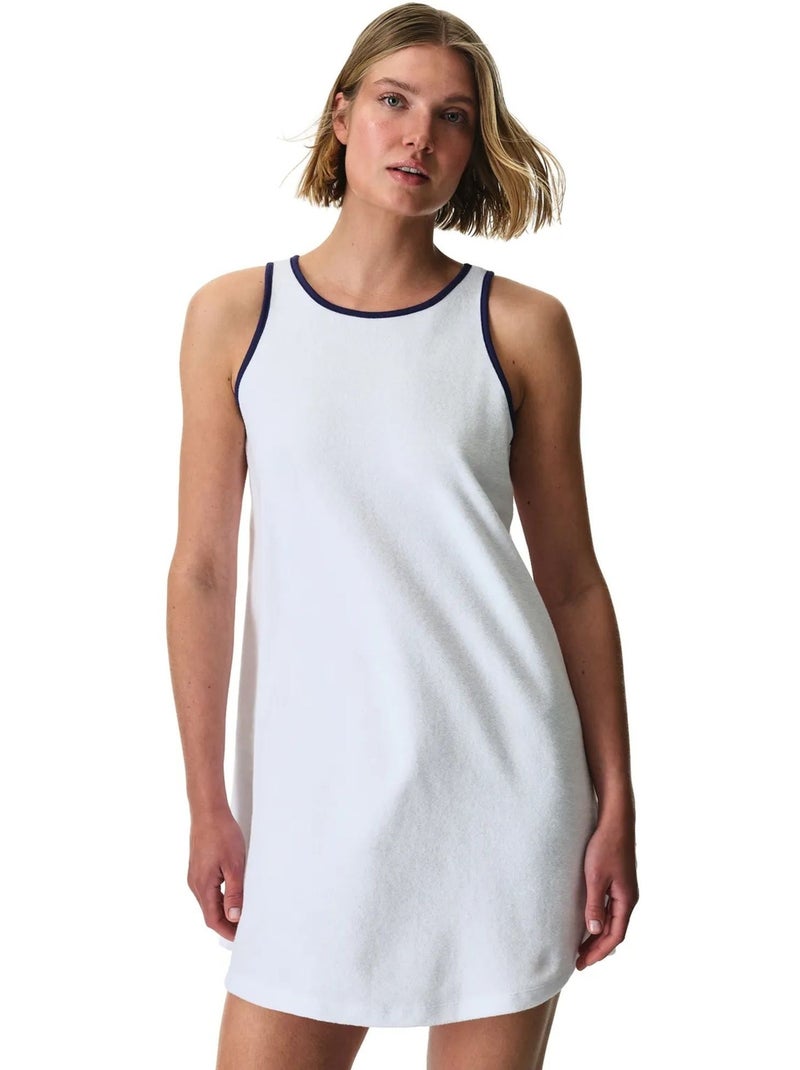 Vestido de senhora em turco penti Branco - Kiabi