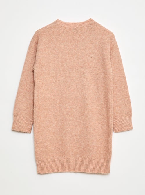 Vestido de tricô com estrelas em lantejoulas - Kiabi