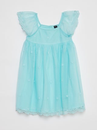 Vestido de tule bordado