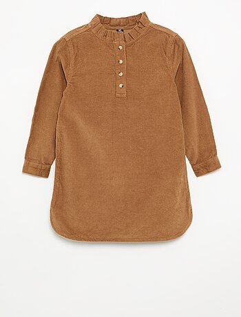 Vestido de veludo cotelê