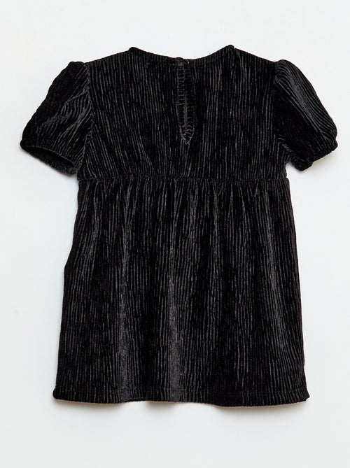 Vestido de veludo cotelê com laço fantasia - Kiabi