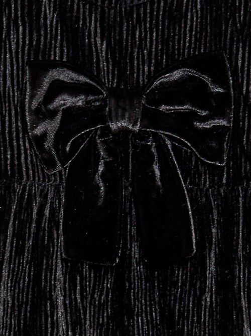 Vestido de veludo cotelê com laço fantasia - Kiabi