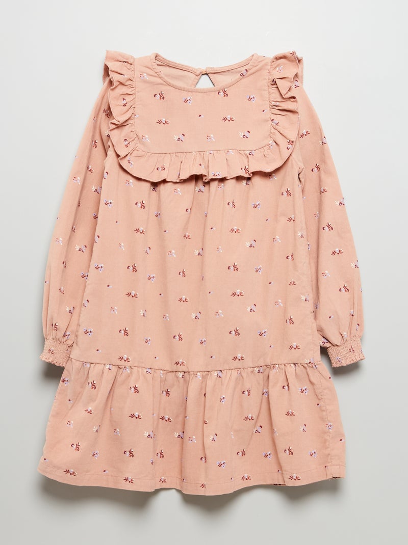 Vestido de veludo ROSA - Kiabi