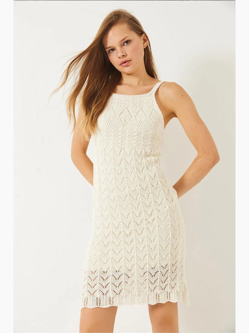 Vestido de verão em malha com forro e sem mangas lucci Bege-argila - Kiabi