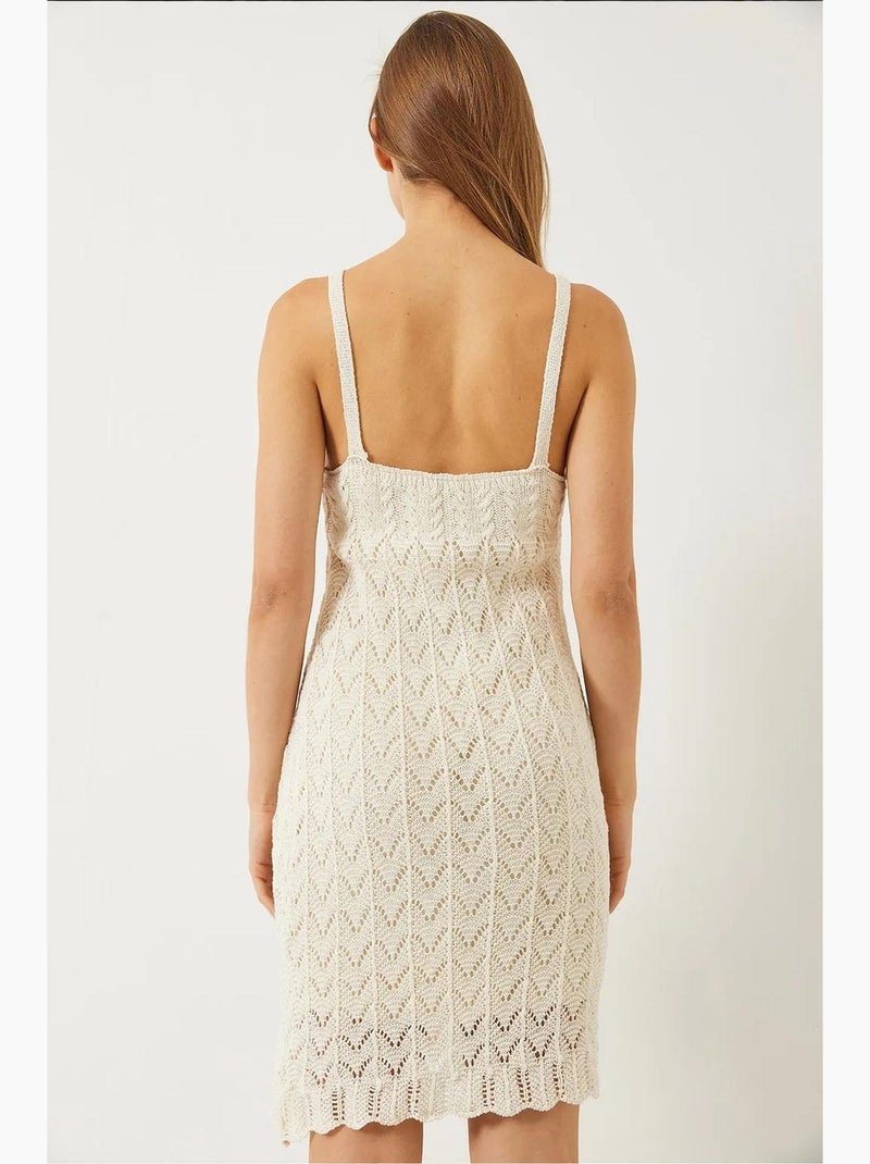 Vestido de verão em malha com forro e sem mangas lucci Bege-argila - Kiabi