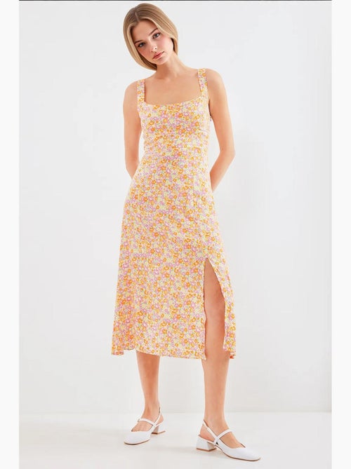 Vestido de viscose com alças e racha bdart - Kiabi Vestido de viscose com alças e racha bdart - Kiabi
