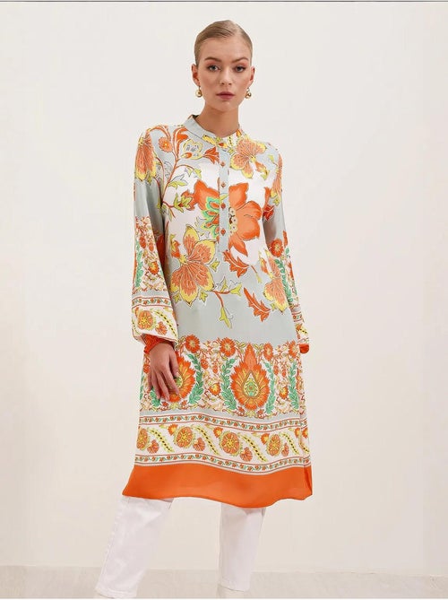 Vestido de viscose com padrão bdart - Kiabi Vestido de viscose com padrão bdart - Kiabi