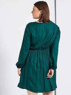 Vestido decote em V - Kiabi