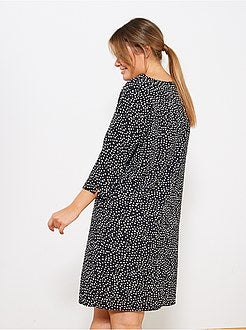 Vestido direito às pintas - Kiabi