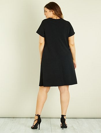 Vestido direito em malha gofrada - Kiabi