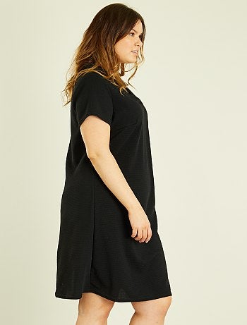 Vestido direito em malha gofrada - Kiabi