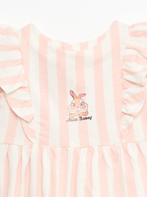 Vestido 'Disney' com folhos em algodão leve - Kiabi