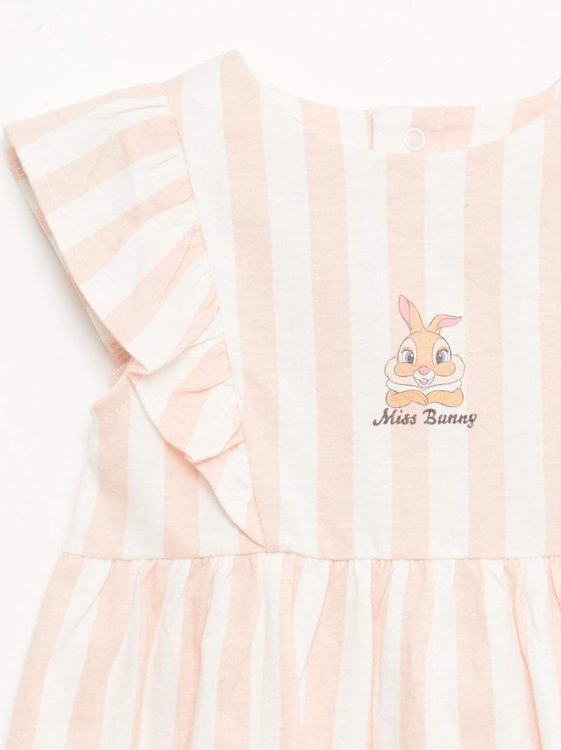 Vestido 'Disney' com folhos em algodão leve Rosa - Kiabi