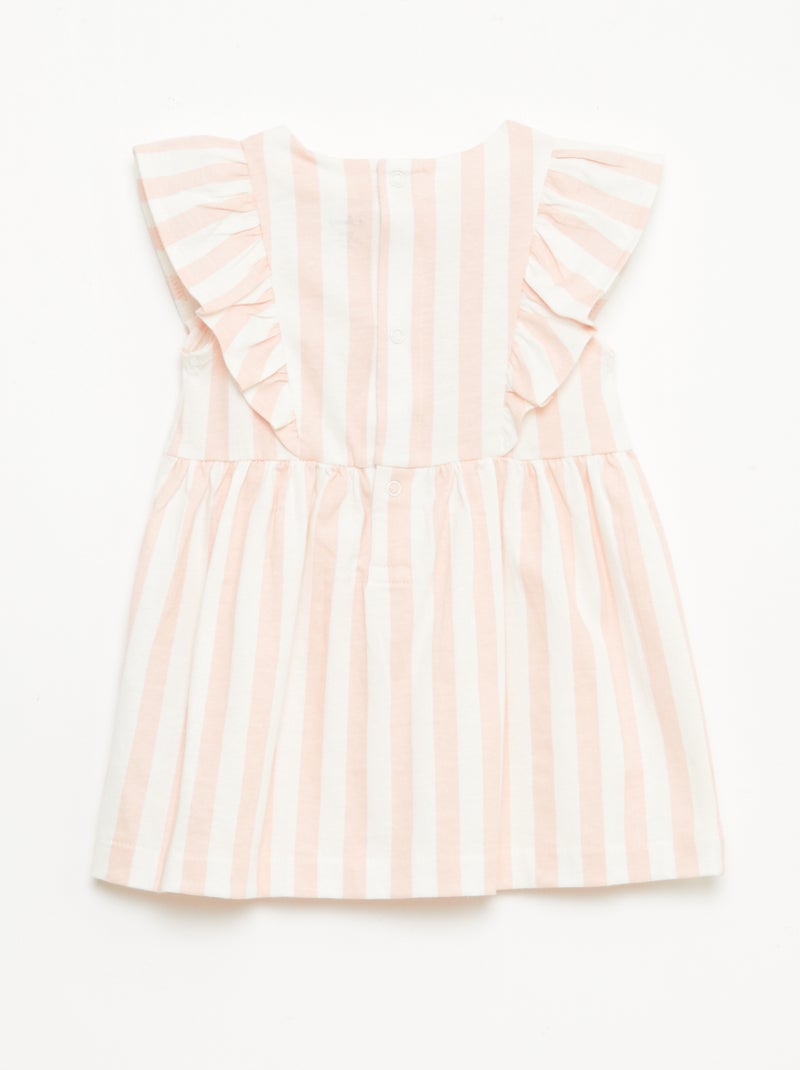 Vestido 'Disney' com folhos em algodão leve Rosa - Kiabi