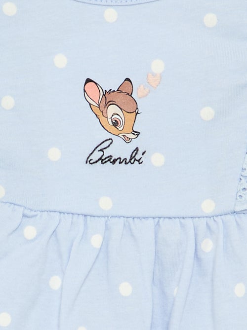 Vestido 'Disney' liso sem mangas com folho no peitilho - Kiabi