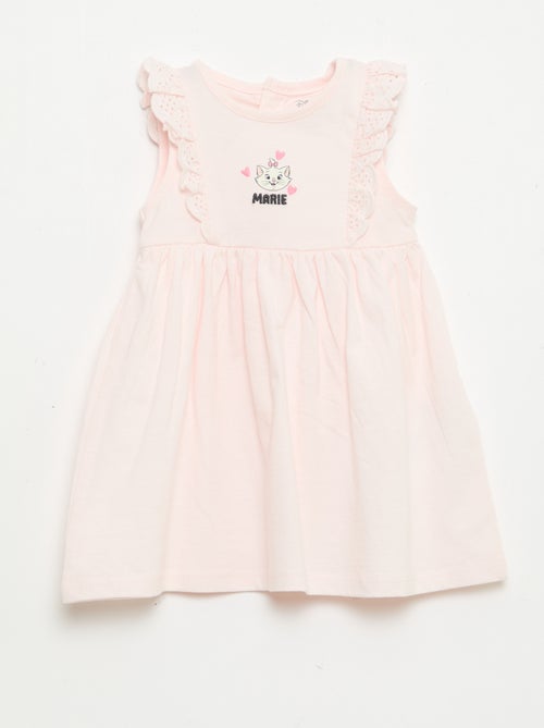 Vestido 'Disney' liso sem mangas com folho no peitilho - Kiabi