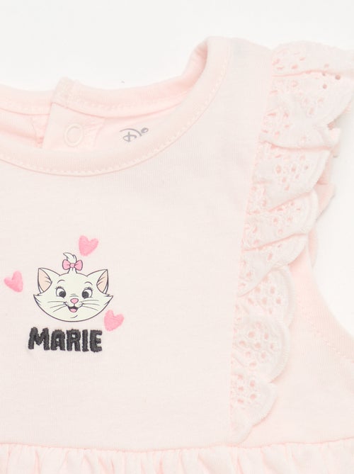 Vestido 'Disney' liso sem mangas com folho no peitilho - Kiabi