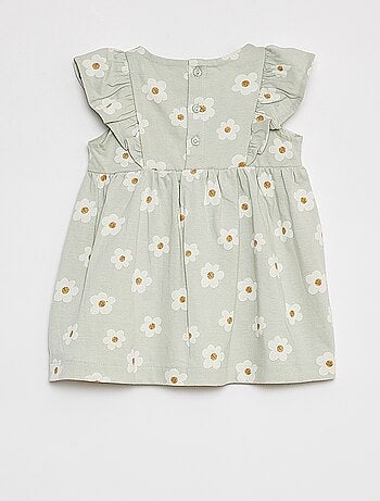 Vestido 'Disney' sem mangas com folhos