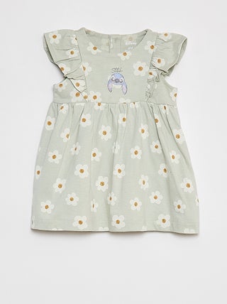Vestido 'Disney' sem mangas com folhos