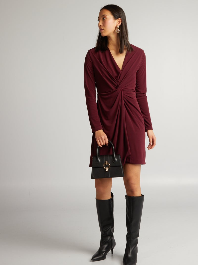 Vestido drapeado ROXO - Kiabi