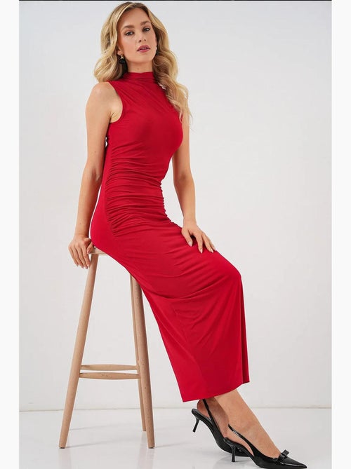 Vestido drapeado sem mangas franzido bdart - Kiabi Vestido drapeado sem mangas franzido bdart - Kiabi