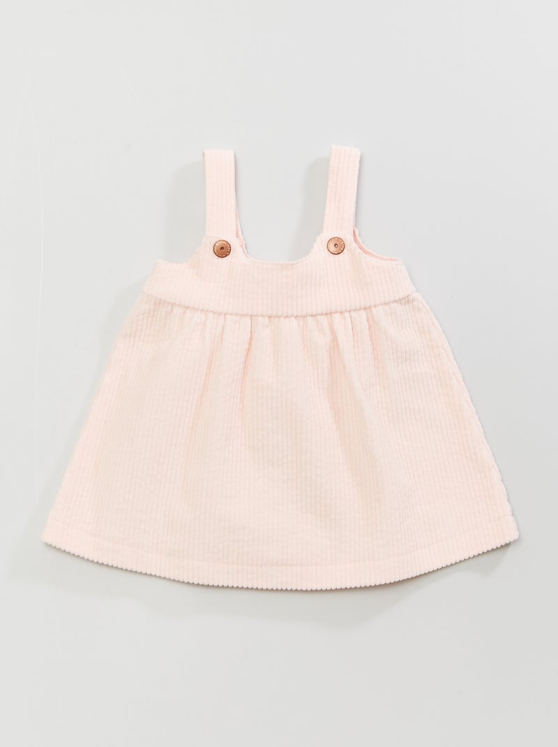 Vestido em bombazina com alça ROSA - Kiabi
