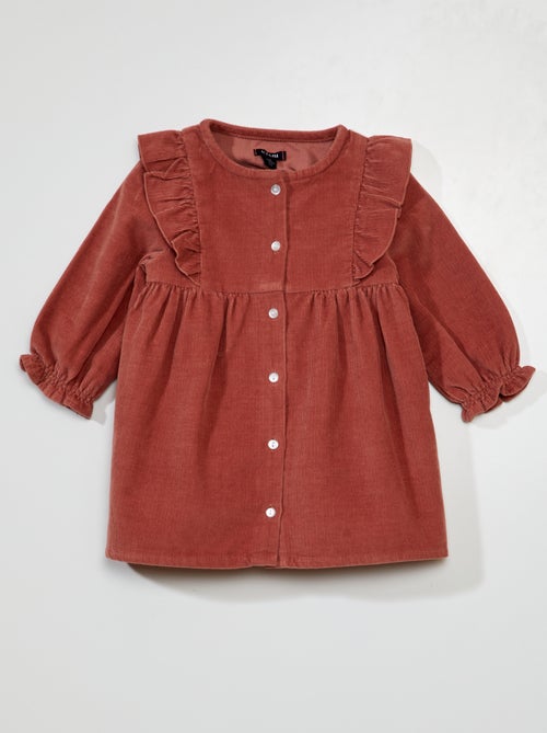 Vestido em bombazina - Kiabi