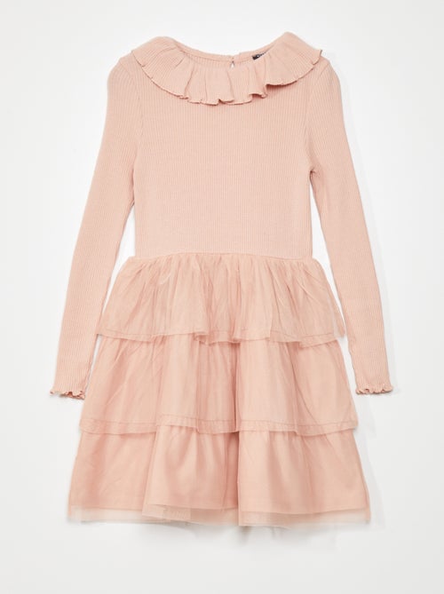 Vestido em bombazina - Kiabi